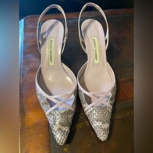 Manolo Blahnik lavender sling backs, size 39.5